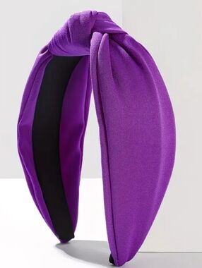Purple Top Knot Headband